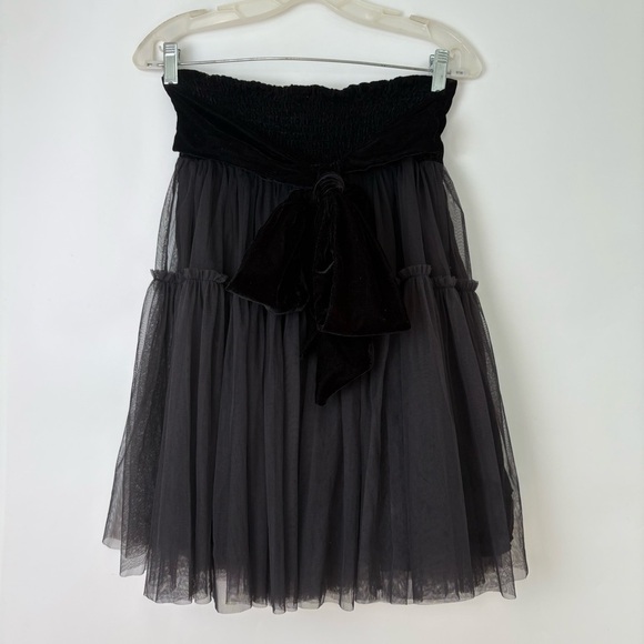 Free People Theo Puff Dress Babydoll Velvet Tulle - Picture 3 of 7